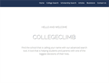 Tablet Screenshot of collegeclimb.com